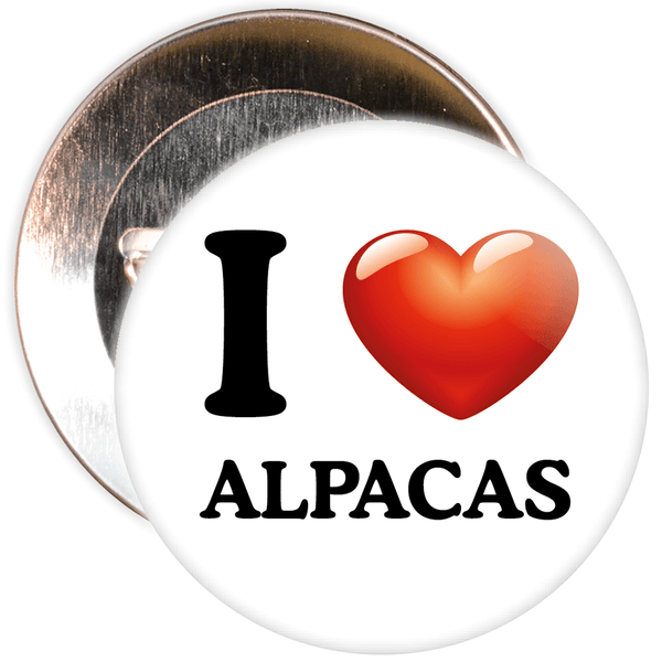 I Love Alpacas Badge