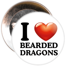 I Love Bearded Dragons Badge