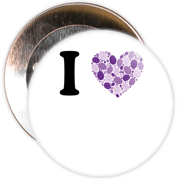 White Custom I Love Badge