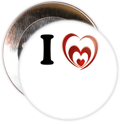 Custom I Love Badge