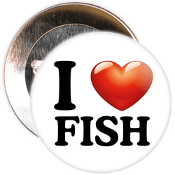 I Love Fish Badge