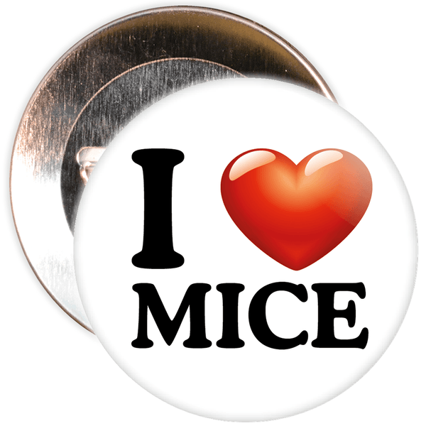 I Love Mice Badge