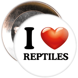 I Love Reptiles Badge