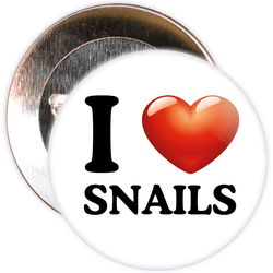 I Love Snails Badge