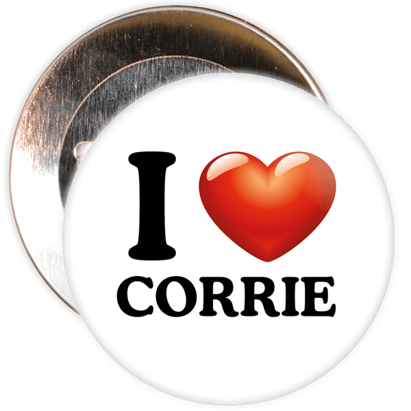 I Love Corrie Badge