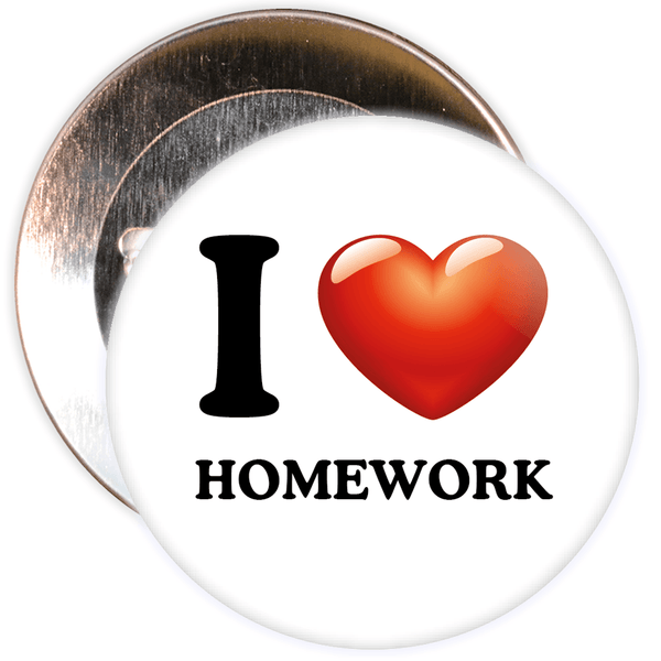 I Love Homework Badge