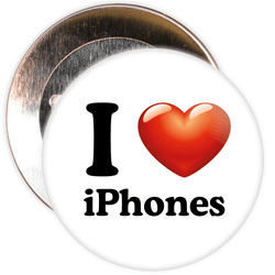 I Love iPhones Badge