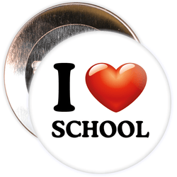 I Love School Badge