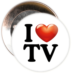 I Love TV Badge