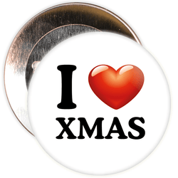 I Love Xmas Badge