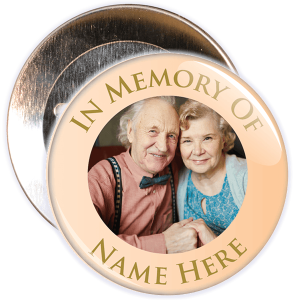 In Memory Of Photo Badge (gold)