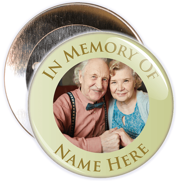 In Memory Of Photo Badge (green)