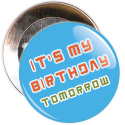 Blue It's My Birthday Badge