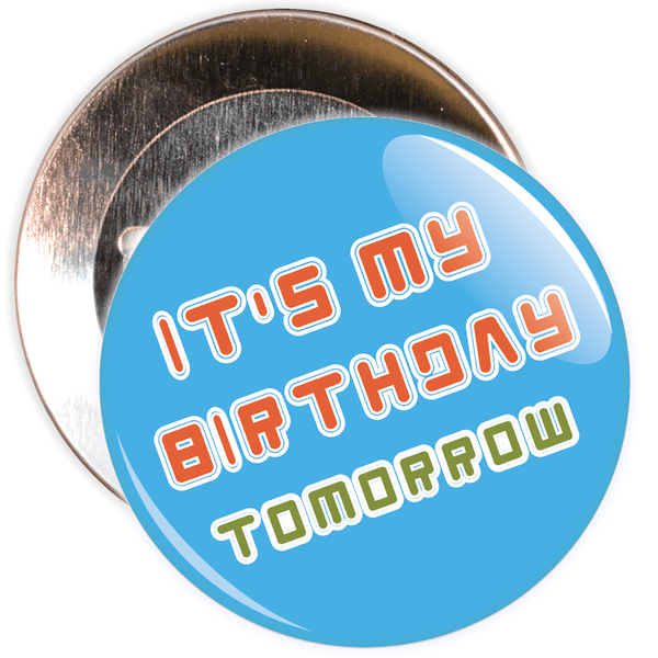 Blue It's My Birthday Badge