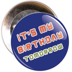 Blue It's My Birthday Badge