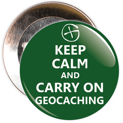 Keep Calm and Carry On Geocaching Badge