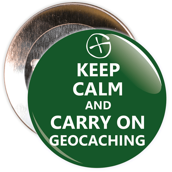 Keep Calm and Carry On Geocaching Badge