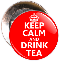 Keep Calm and Drink Tea Badge