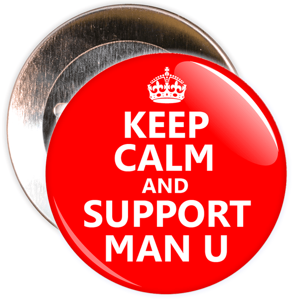 Keep Calm and Support Man U Badge