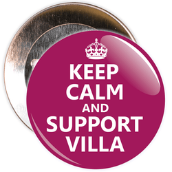 Keep Calm and Support Villa Badge