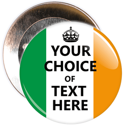 Customisable Keep Calm Badge (Ireland Flag)