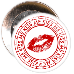 Kiss Me Valentine's  Day Badge