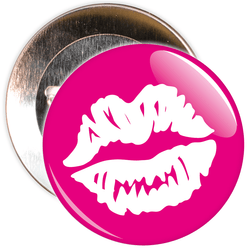 Lips Valentine's Day Badge