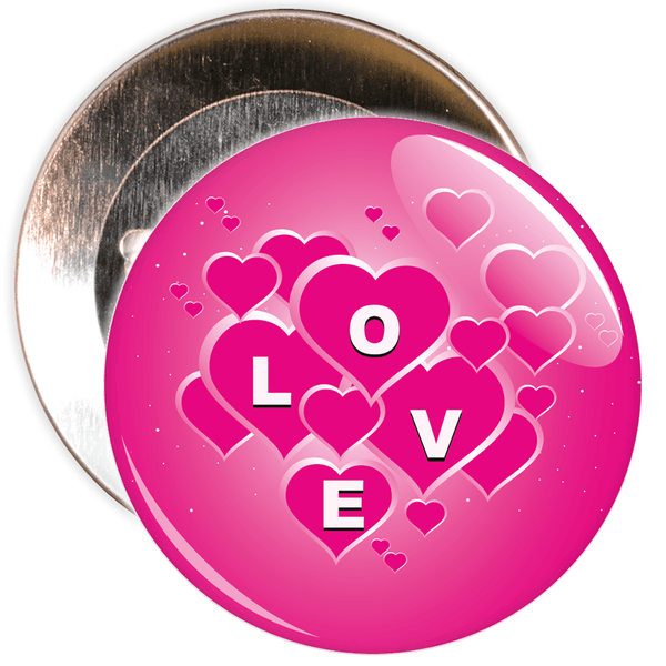 Love Hearts Valentine's Day Badge