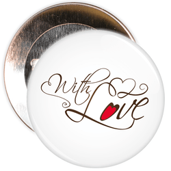 With Love Valentine's Day Badge