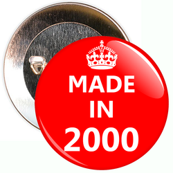 Made in 2000 Birthday Badge
