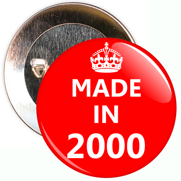 Made in 2000 Birthday Badge