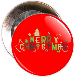 Red Merry Christmas Badge
