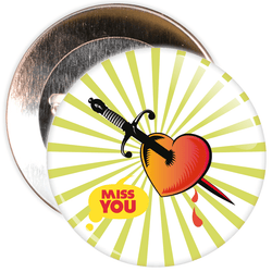 Miss You Heart Valentine's Day Badge