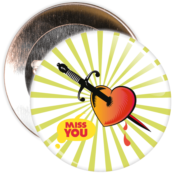 Miss You Heart Valentine's Day Badge
