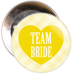 Yellow Classy Team Bride Hen Party Badge