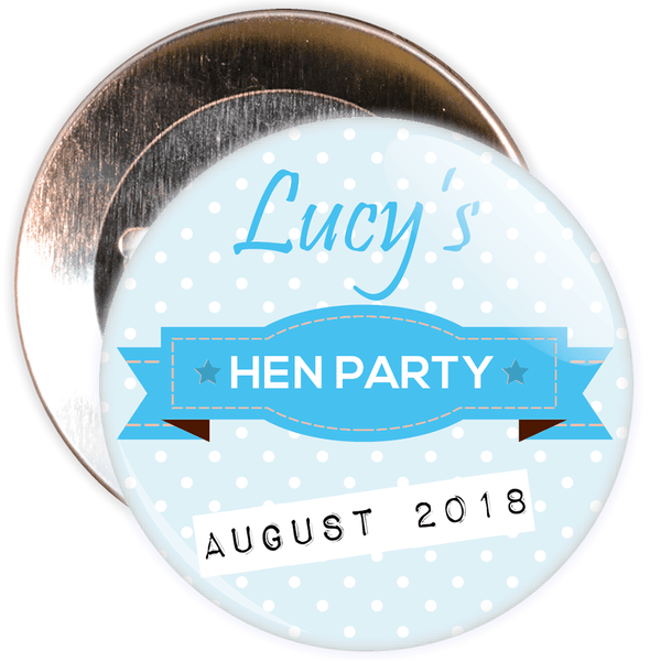 Customisable Classy Hen Party Badge