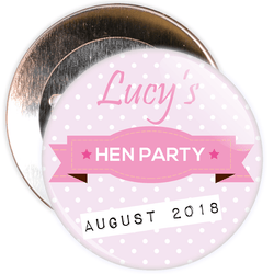 Pink Customisable Classy Hen Party Badge