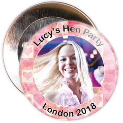 Customisable Hen Party Photo Badge