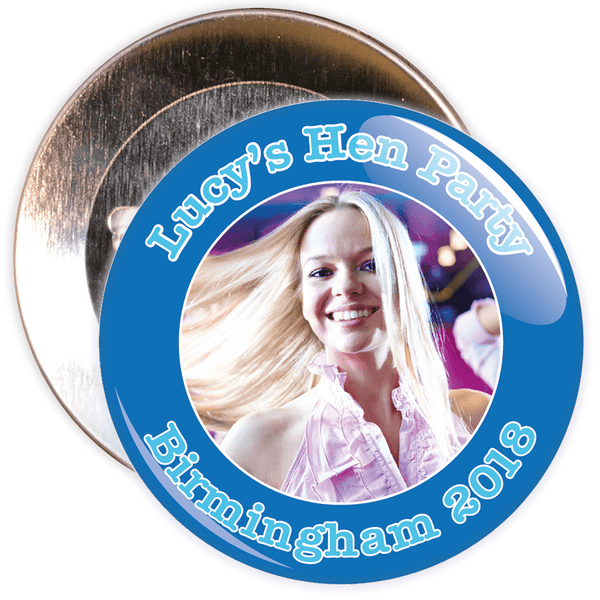 Customisable Blue Hen Night Photo Badge