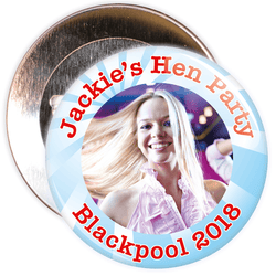 Customisable Blue Rays Hen Party Photo Badge