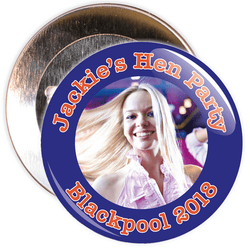 Customisable Blue Hen Night Photo Badge