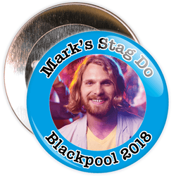Customisable Blue Stag Night Photo Badge
