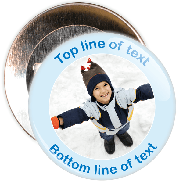 Blue Bordered Photo Badge
