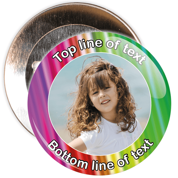 Multicoloured Bordered Photo Badge