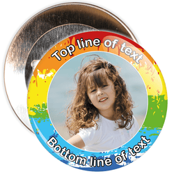 Multicoloured Bordered Photo Badge