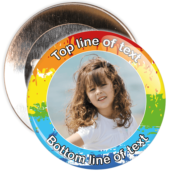 Multicoloured Bordered Photo Badge