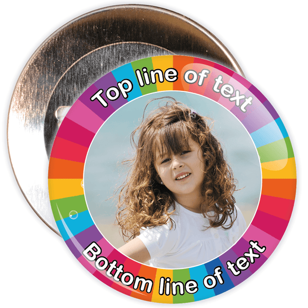 Multicoloured Bordered Photo Badge