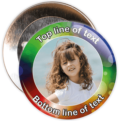 Multicoloured Bordered Photo Badge