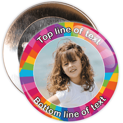 Multicoloured Bordered Photo Badge