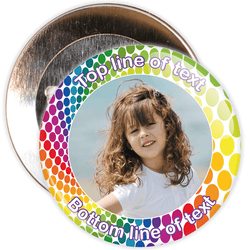 Multicoloured Bordered Photo Badge